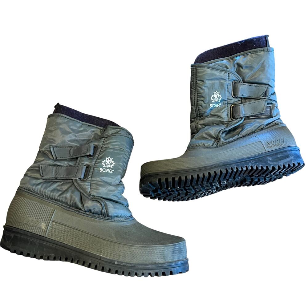Sorel Rubber Dark Gray Snow Winter Boots Size 9